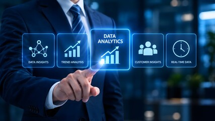 Obraz premium Leveraging data analytics and business intelligence for strategic decision making improving performance and driving innovation in modern organizations