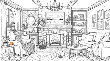 Fototapeta premium interior of a room
