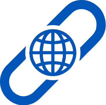 Hyperlink Chain Icon for Web Link Sharing and URL Connection