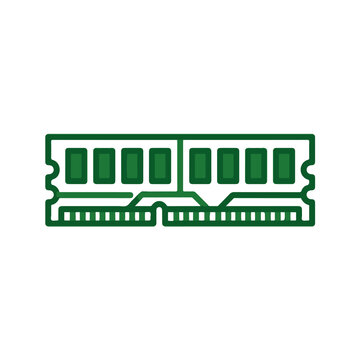 RAM Memory Module Icon for Computer Hardware and System Memory Upgrade