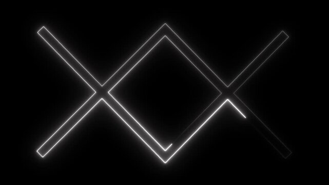 Neon Geometric Line Shapes Collection in Pink