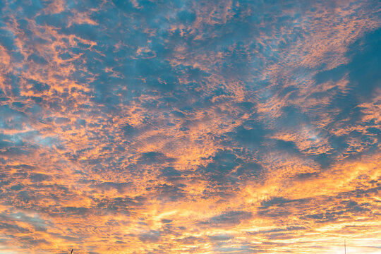 Sky with pink cloud. Sunset skyscape background. Cloudscape sky background. Cloud in pink sky. Background with cloud. Dramatic sky with sunrise. Skyscape and cloudscape. Sunrise