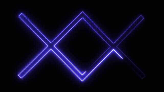 Neon Geometric Line Shapes Collection in Pink