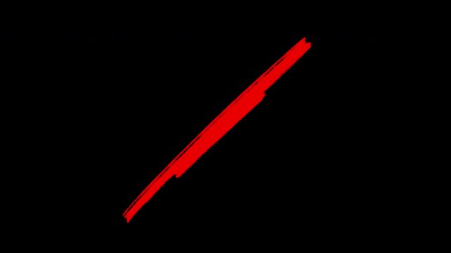 Dynamic red ink scribbles and strokes on black background motion footage animation.