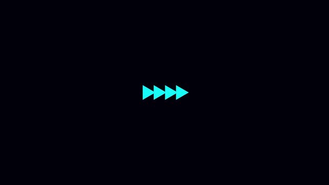 Red and white forward arrow icons, next button symbol set on dark background