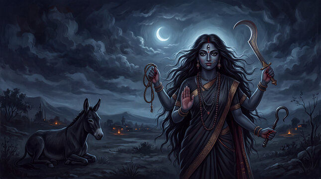 A beautiful and spiritually inspired artistic representation of Maa Durga, the divine Hindu Goddess of शक्ति, courage, protection and divine feminine energy. This artwork celebrates Durga Puja and the
