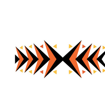 Geometric pattern with arrows and triangles