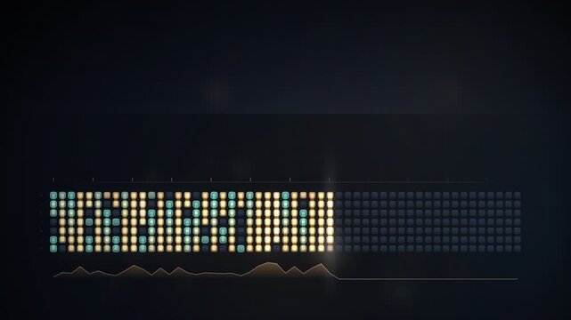 Habit Tracker Calendar Grid Filling With Glowing Streaks Seamless Loop