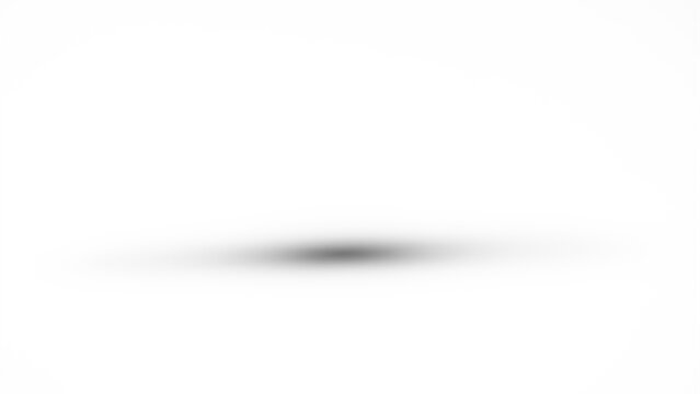 Very thin flat horizontal drop shadow line isolated on transparent background for minimal UI design