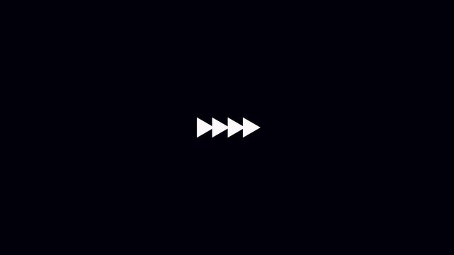 Red and white forward arrow icons, next button symbol set on dark background