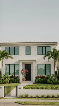 modern house with balcony