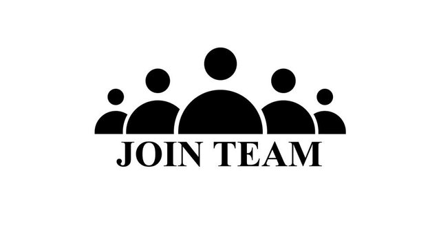 Motivational team collaboration concept silhouette join us together business growth symbol