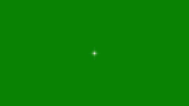 Sparkling stars shine animation, twinkling stars animation, blinking cartoon stars, 4k star sparkle vector doodles, glowing light effect, retro shine movement, green screen background 4k.