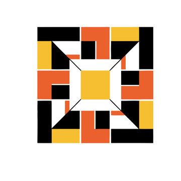 Geometric pattern with squares and rectangles