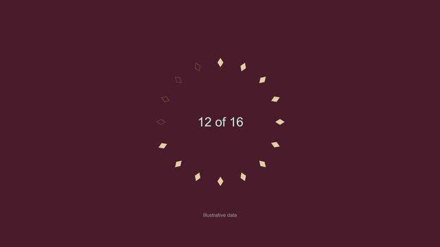 Achievement diamonds light up. Gold accents. Star reveal.