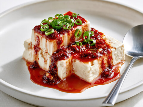 Spicy Tofu with Chili Oil and Scallions &ndash; AI Generative