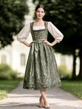 Woman in Bavarian Dirndl