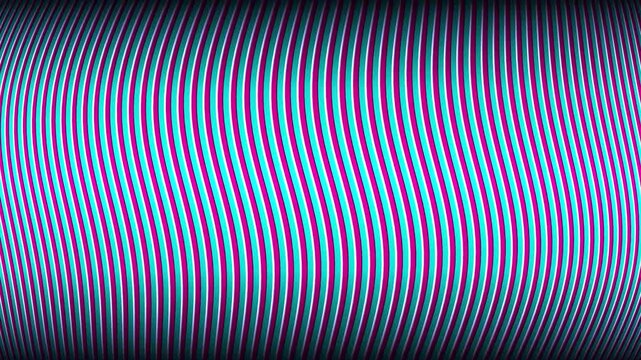 Abstract 3D Chrono Spectral Kinetic Light Wave Motion Graphics Loop Animation on Dark Background