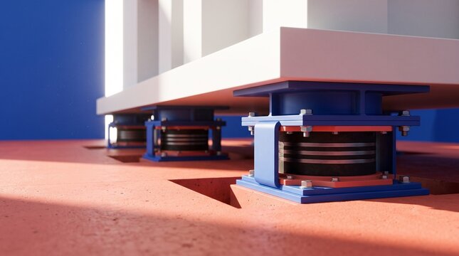 Low angle view of seismic support system