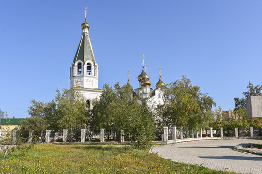 Transfiguration Cathedral in the city of Yakutsk,.