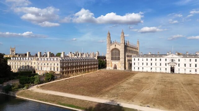 River Cam and Kings College Chapel Aerial