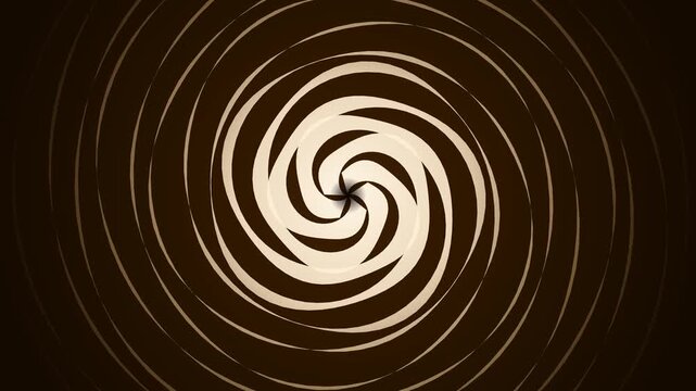 Cream milk swirling in coffee abstract motion background.