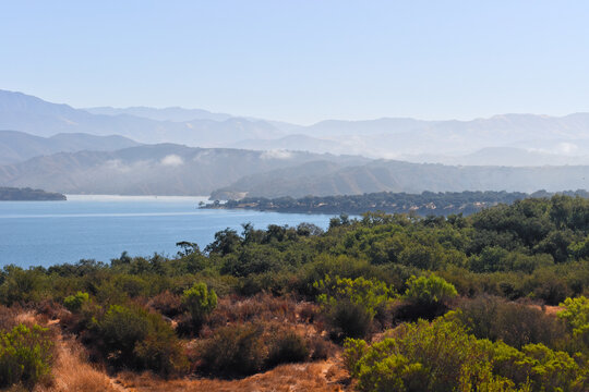 Panoramic View of Cachuma Lake and Santa Barbara Mountains