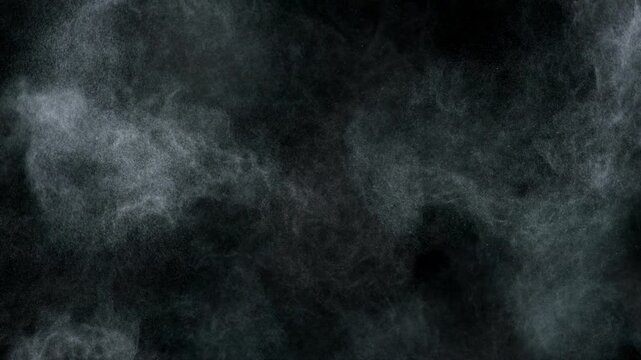 Atmospheric Particles on Black in Super Slow Motion, Cinematic Background at 1000 fps