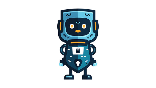 Elegant cybersecurity shield mascot