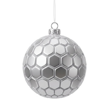 Reflective metallic disco sphere tree bauble for festive holiday celebration nightlife events and winter party design