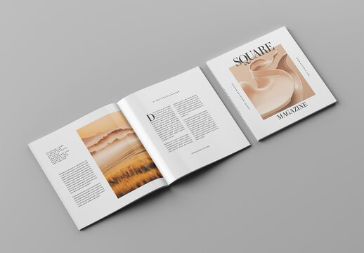Open Square Magazine Mockup