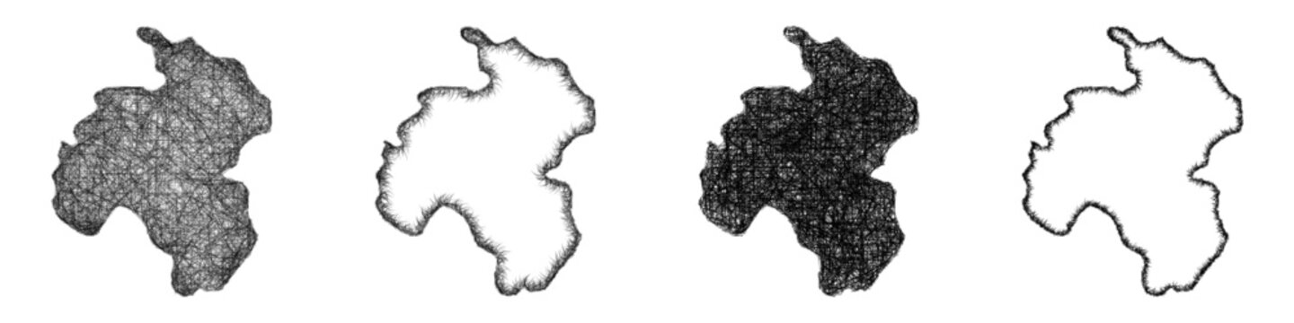 Sketch Drochia (Moldova) outline map design set