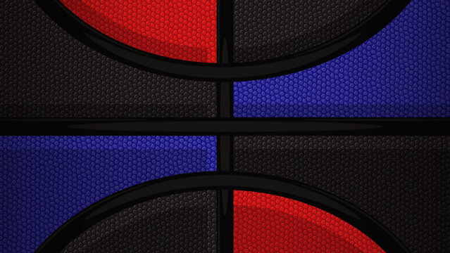 Vector basketball seamless background pattern repeating blue red and black