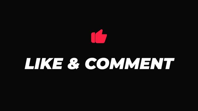 Minimal Black and Red Video Outro &mdash; Thanks for Watching, Like & Comment