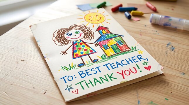 Celebrating teachers day with heartfelt gratitude and colorful handmade cards from appreciative students