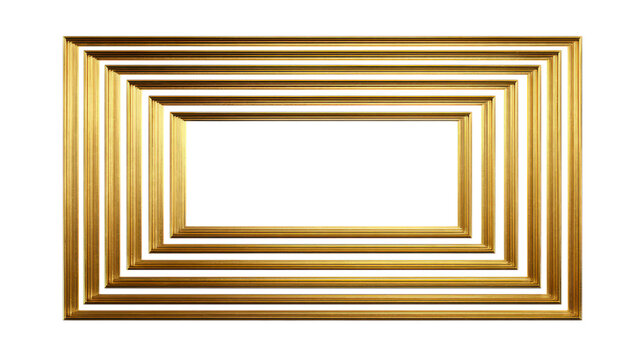 Golden rectangle frames art deco style overlay