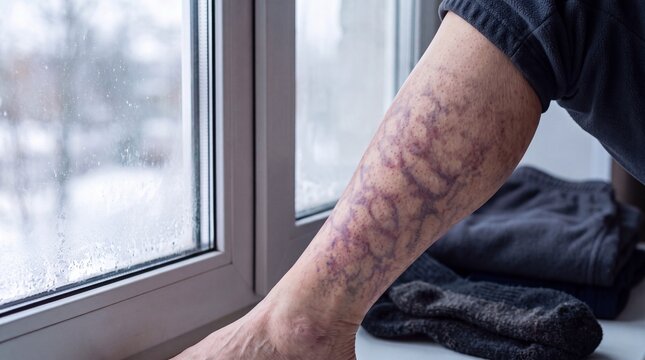 Livedo Reticularis Skin Pattern on Lower Leg