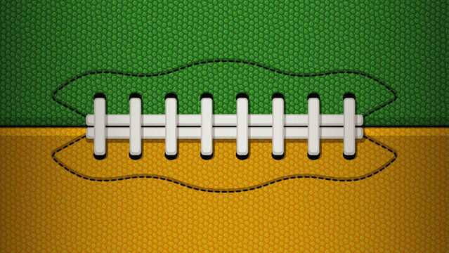 Seamless vector football background texture green and gold