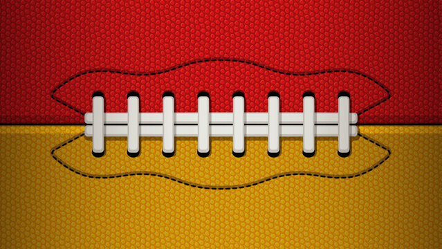 Seamless vector football background texture red and yellow