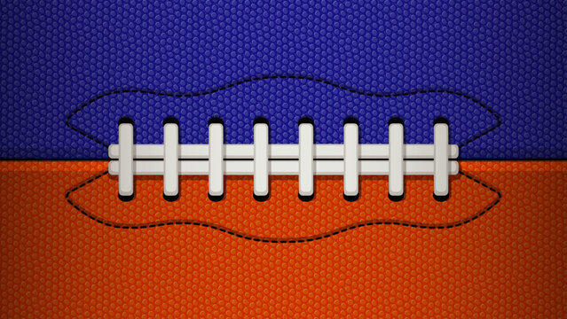 Seamless vector football background texture blue and orange