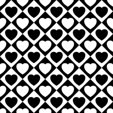 Heart seamless pattern. Repeated small hearts patern for design prints. Elegant little hearts. Cute symbol love for girl or woman. Repeating printed. Abstract repeat printing. Vector illustration