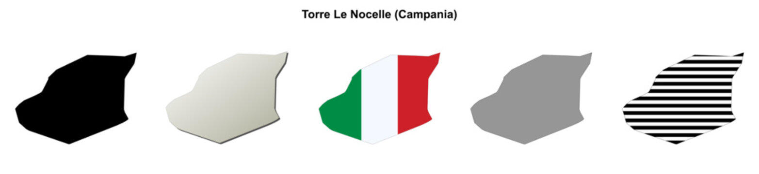Torre Le Nocelle (Campania) outline map set