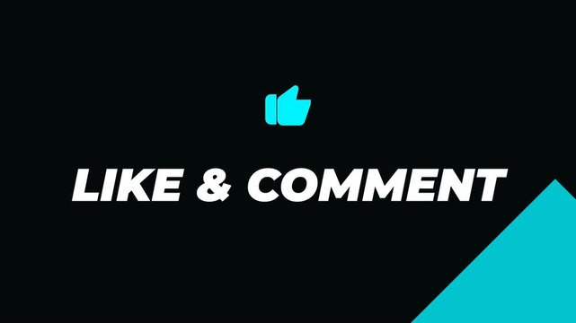 Minimal Teal Outro Animation &mdash; Thanks for Watching with Like & Comment CTA