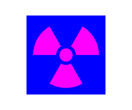 Early ionizing radiation sign. Warning pictogram  illustration on transparent background. 

