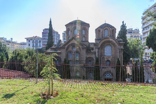 Panagia Chalkeon, 11th century Byzantine brick church known as the Red Church, Thessaloniki, Greece