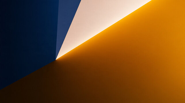Minimalist Geometric Abstract Background with Warm Light and Shadow