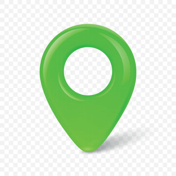 Location Pin, 3d Vector Illustration. Green Map Pin, GPS Pin, Navigation Marker, Pointer Icon Isolated for Map, Travel, Route, Destination, Tracking, Address, Geotag, App Interface, Location Design