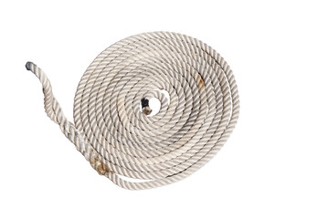 a large rope coiled in a circle Isolated on transparent background  © Marshall