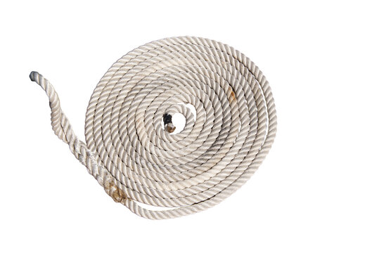 a large rope coiled in a circle Isolated on transparent background&nbsp;