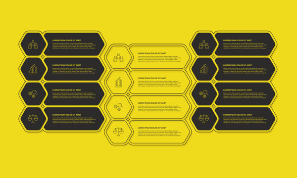 Infographic template business process diagram workflow presentation